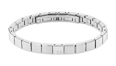 Calvin Klein Armband mit Knebelverschluss für Herren Kollektion MINIMALISTIC SQUARES aus Edelstahl oder Leder im Sale